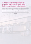 Lo que todo buen vendedor de servicios logísticos debería saber